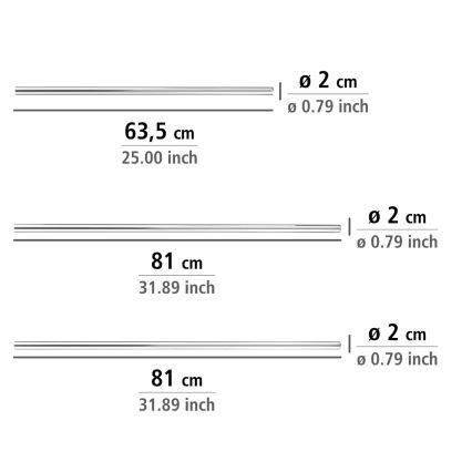 WENKO 19215100 - Suporte para barra UNIVERSAL 2x2 cm cromado/branco