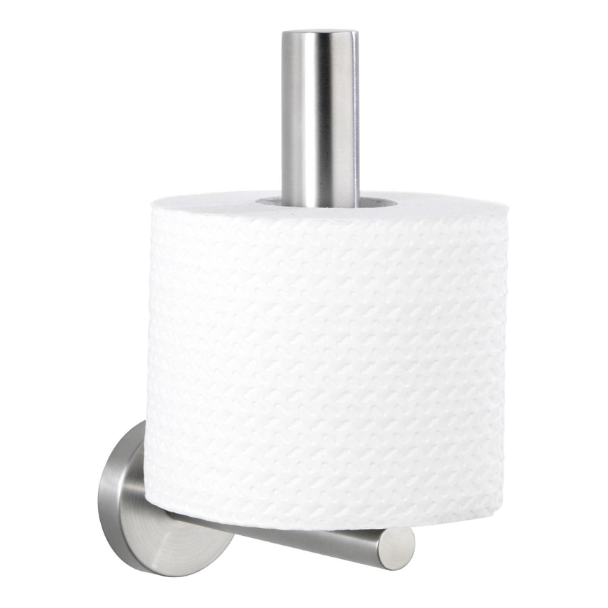 WENKO 19613100 - Suporte para papel higiénico BOSIO MATT 8x18 cm aço inoxidável/prateado