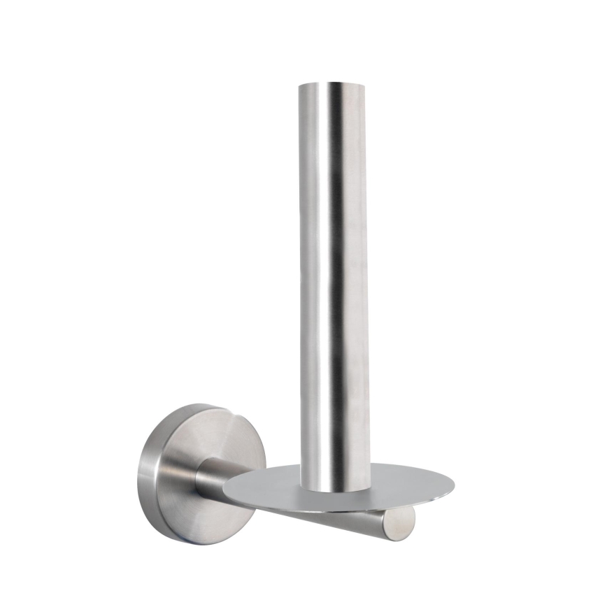 WENKO 19613100 - Suporte para papel higiénico BOSIO MATT 8x18 cm aço inoxidável/prateado
