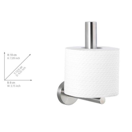 WENKO 19613100 - Suporte para papel higiénico BOSIO MATT 8x18 cm aço inoxidável/prateado
