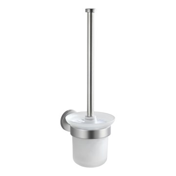 WENKO 19614100 - Escova de WC BOSIO MATT 10x14 cm aço inoxidável/prateado/acetinado
