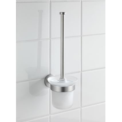 WENKO 19614100 - Escova de WC BOSIO MATT 10x14 cm aço inoxidável/prateado/acetinado