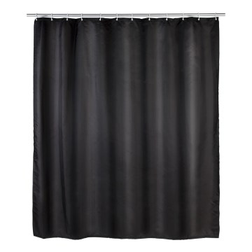 WENKO 20043100 - Cortina de duche 180x200 cm preta