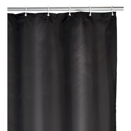 WENKO 20043100 - Cortina de duche 180x200 cm preta