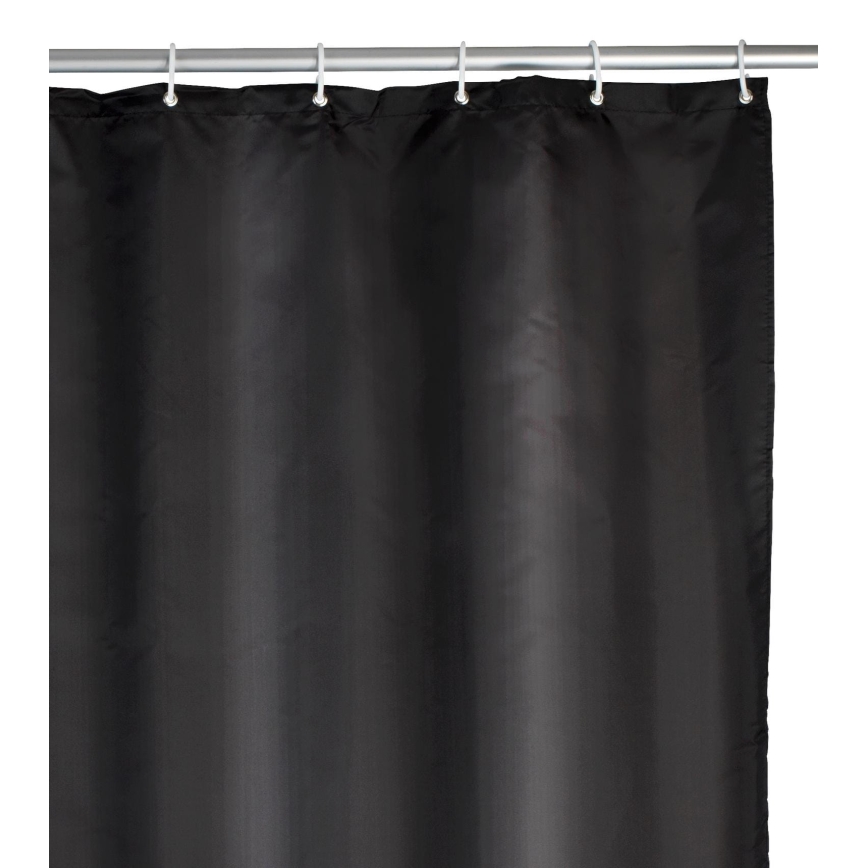 WENKO 20043100 - Cortina de duche 180x200 cm preta