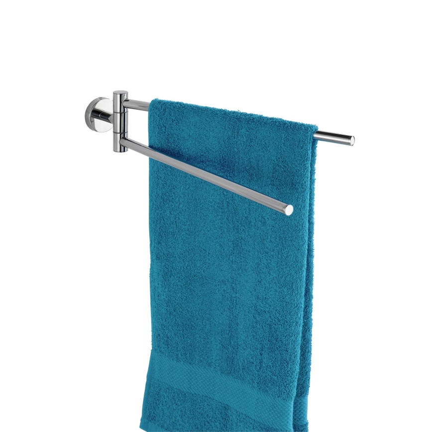 WENKO 20213100 - Suporte para toalhas BOSIO SHINE 43 x 9 cm, aço inoxidável/prateado