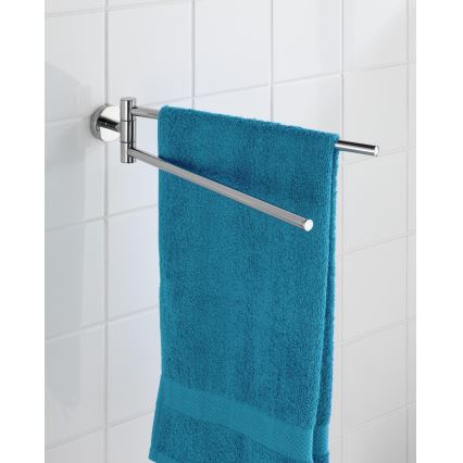 WENKO 20213100 - Suporte para toalhas BOSIO SHINE 43 x 9 cm, aço inoxidável/prateado