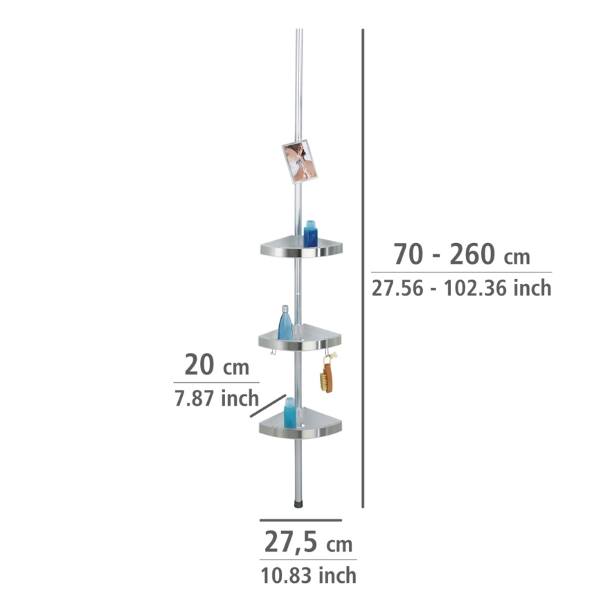 WENKO 20349100-Peça de canto PREMIUM 27,5x260 cm satinado