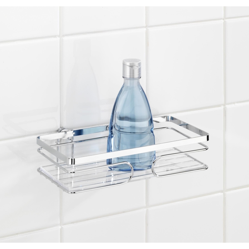 WENKO 20409100-Prateleira PREMIUM em Aço Inoxidável 24x13,5 cm inox/prateada