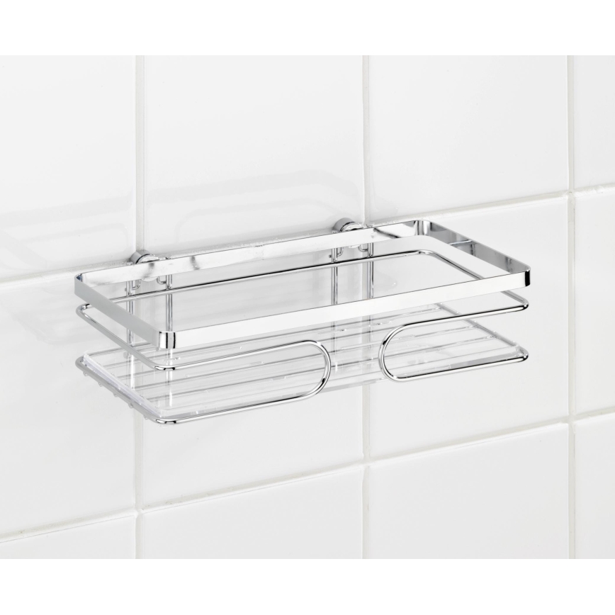 WENKO 20409100-Prateleira PREMIUM em Aço Inoxidável 24x13,5 cm inox/prateada
