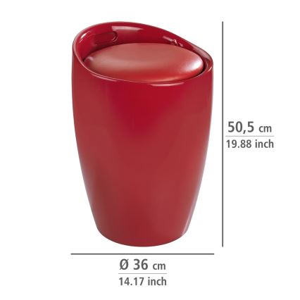 WENKO 20624100 - Banqueta CANDY 36x50,5 cm vermelha/preta