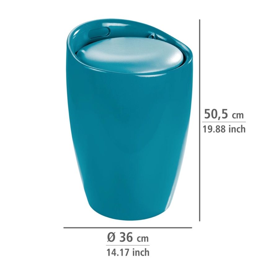 WENKO 20625100 - Banqueta CANDY 36x50,5 cm turquesa/preto