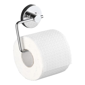 WENKO 20899100 - Suporte de papel higiénico VACUUM-LOC MILAZZO 13 x 10,5 cm, acabamento cromado brilhante