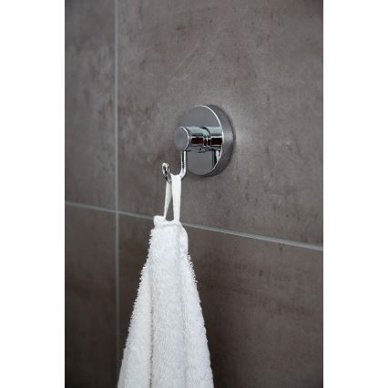 WENKO 20900100-Gancho VACUUM-LOC redondo aço 6x6,7 cm cromado brilhante
