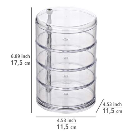 WENKO 20990100 - Organizador TOWER 11,5x17,5 cm transparente