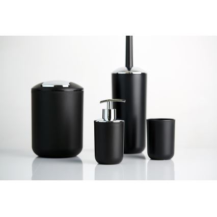 WENKO 21211100 - Caixote do lixo BRASIL 14x21 cm preto/cromado brilhante