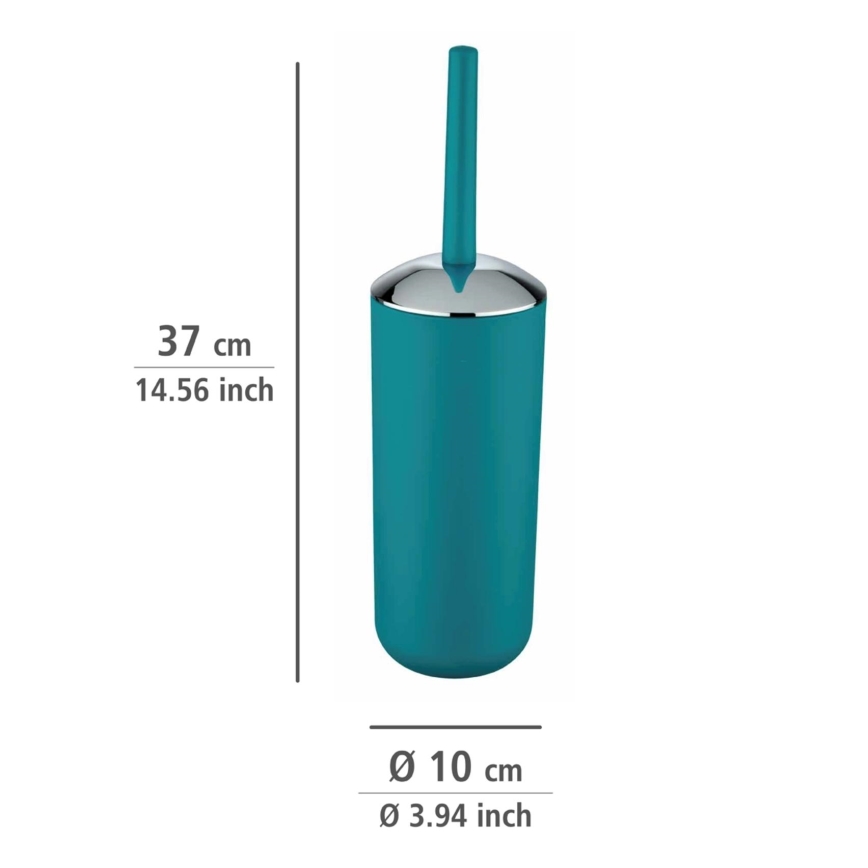WENKO 21225100 - Escova WC BRASIL 10x37 cm turquesa/cromo brilhante