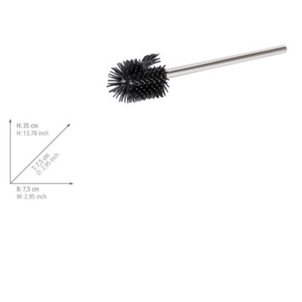 WENKO 21800100 - Escova de reposição 7,5x35 cm aço inoxidável/prateado/preto