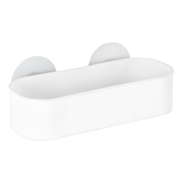 WENKO 21824100 - Prateleira OSIMO em plástico, 27 x 12 cm, branco/transparente