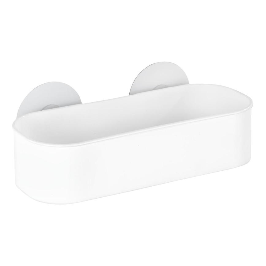 WENKO 21824100 - Prateleira OSIMO em plástico, 27 x 12 cm, branco/transparente