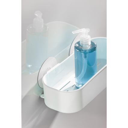 WENKO 21824100 - Prateleira OSIMO em plástico, 27 x 12 cm, branco/transparente