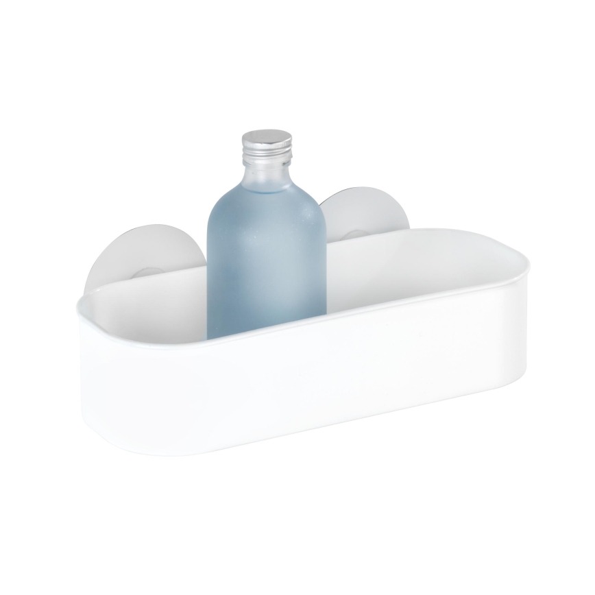WENKO 21824100 - Prateleira OSIMO em plástico, 27 x 12 cm, branco/transparente