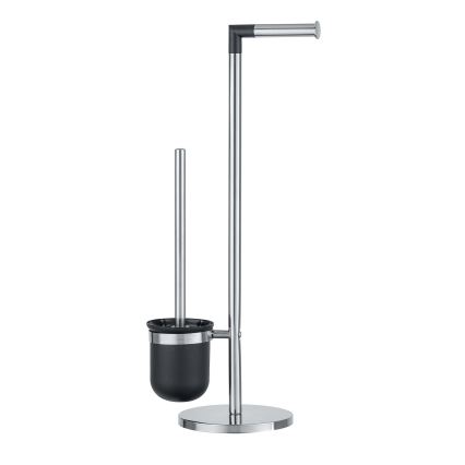 WENKO 21836800 - Escova de WC PARUS 25,5x57 cm aço inoxidável/prateado/preto