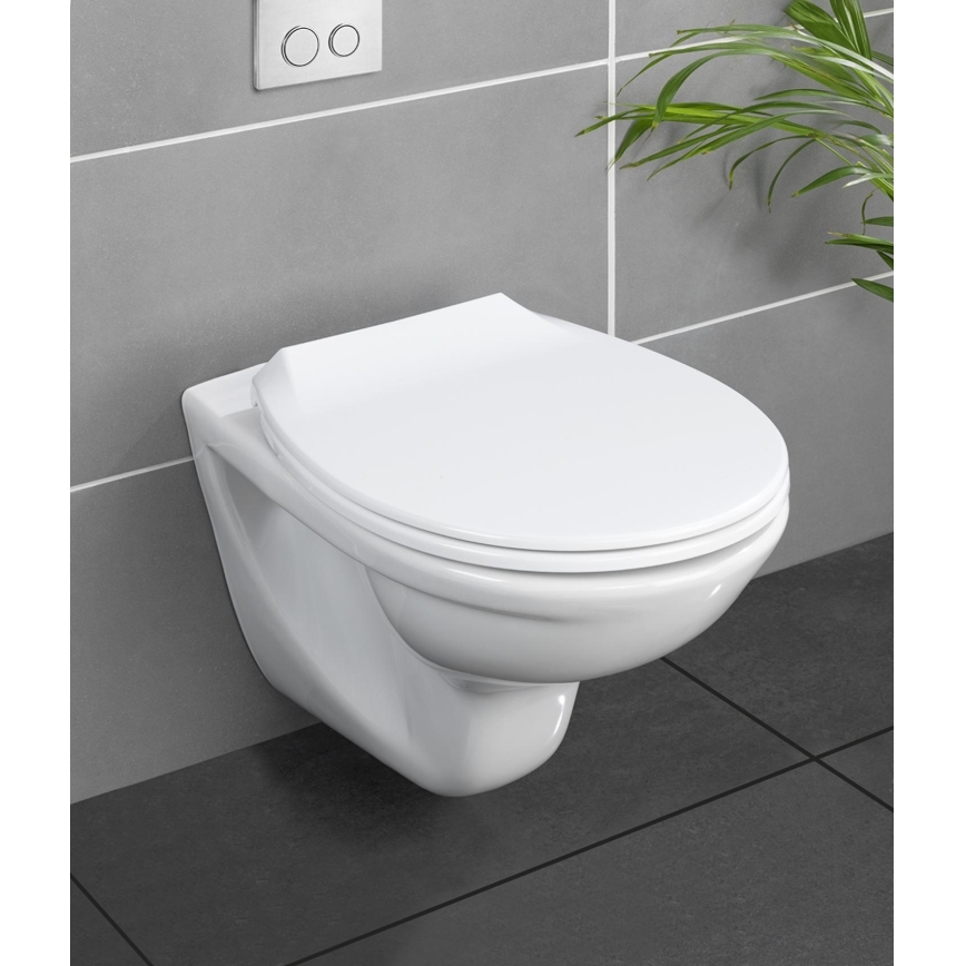 WENKO 21901100-WC assento sanitário KOS 44x37 cm branco/prateado