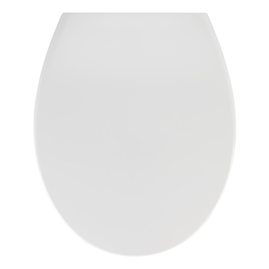 WENKO 21903100-WC Assento para WC SAMOS 44,5x37,5 cm branco/prateado