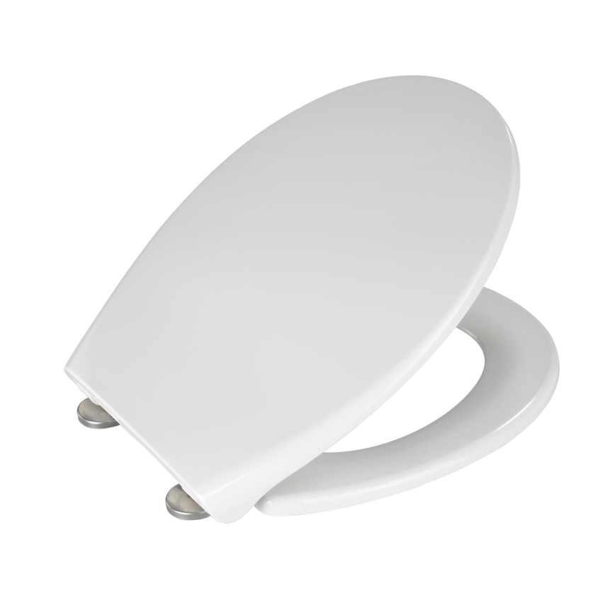 WENKO 21903100-WC Assento para WC SAMOS 44,5x37,5 cm branco/prateado