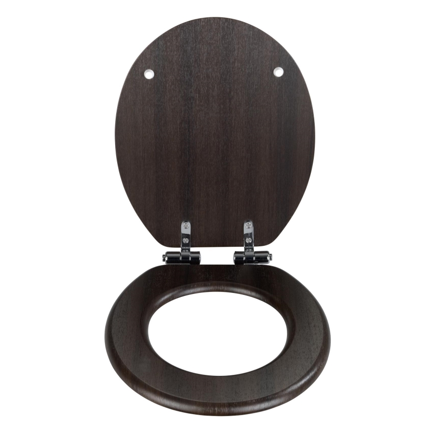 WENKO 22015100-WC assento WENGE 35,5x42,5 cm castanho/prateado