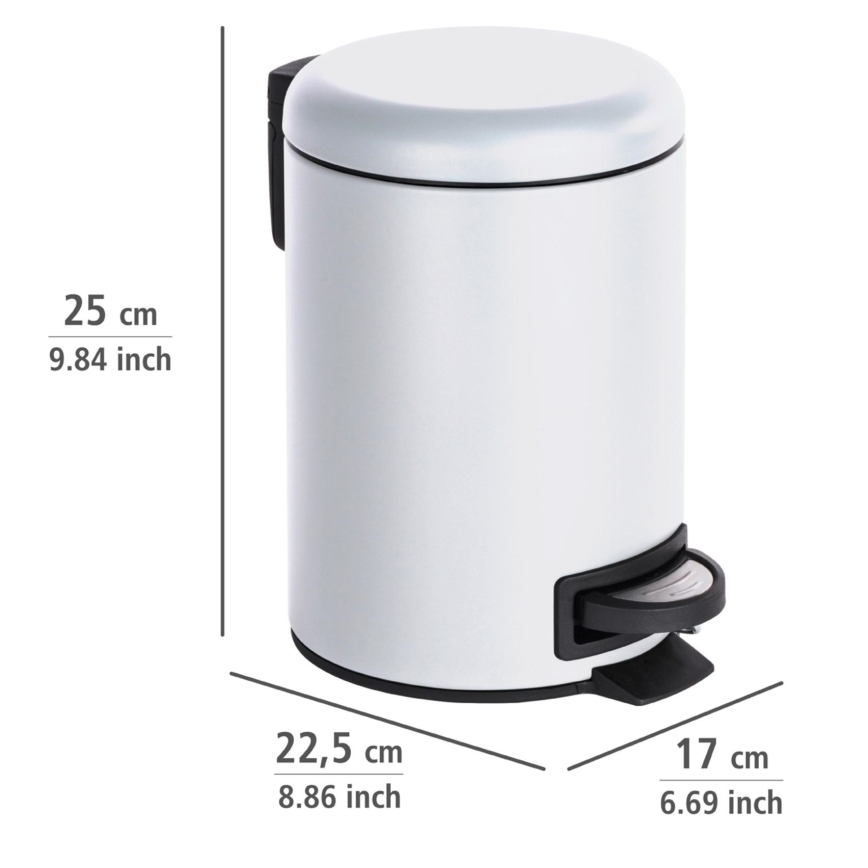 WENKO 22142800 - Cesto LEMAN 17x25 cm branco/preto
