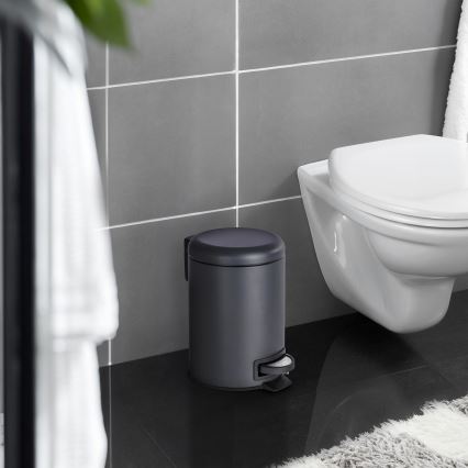 WENKO 22143800 - Cesto LEMAN 17x25 cm preto