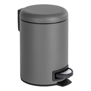 WENKO 22148100 - Lixeira LEMAN 17x25 cm cinzento/preto
