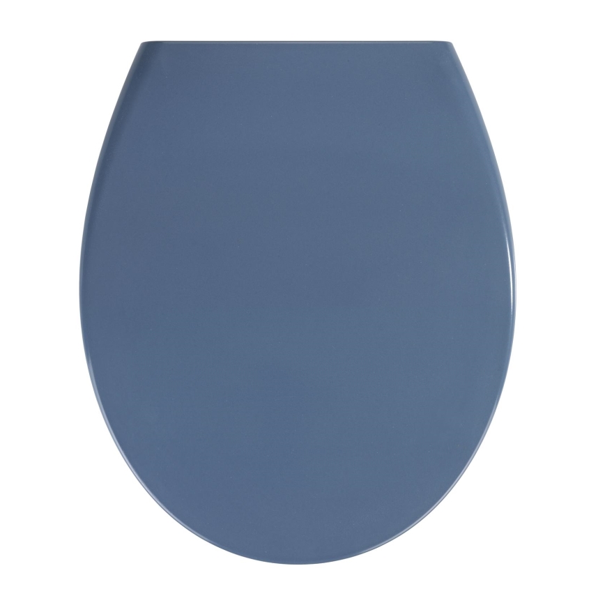 WENKO 22403100-WC Assento de sanita SAMOS 44,5x37,5 cm azul/prateado