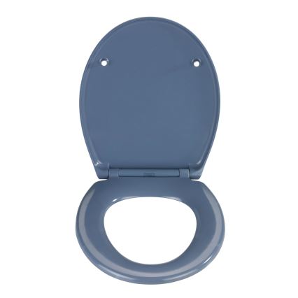 WENKO 22403100-WC Assento de sanita SAMOS 44,5x37,5 cm azul/prateado