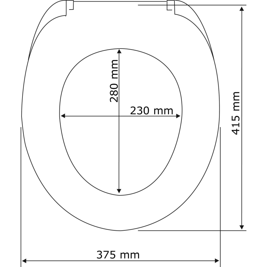 WENKO 22403100-WC Assento de sanita SAMOS 44,5x37,5 cm azul/prateado
