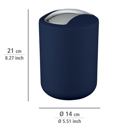 WENKO 22520100 - Cesto BRASIL 14x21 cm azul/cromado brilhante