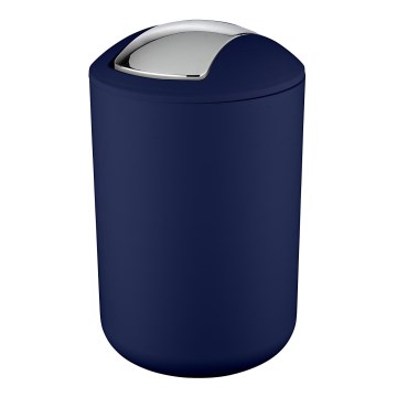 WENKO 22521100 - Cesto de lixo BRASIL 19,5x31 cm azul/cromado brilhante