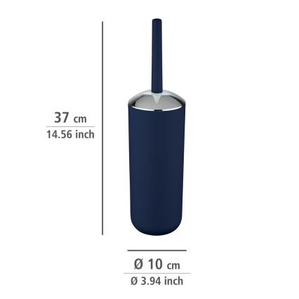 WENKO 22522100 - Escova de WC BRASIL 10x37 cm azul/cromado brilhante