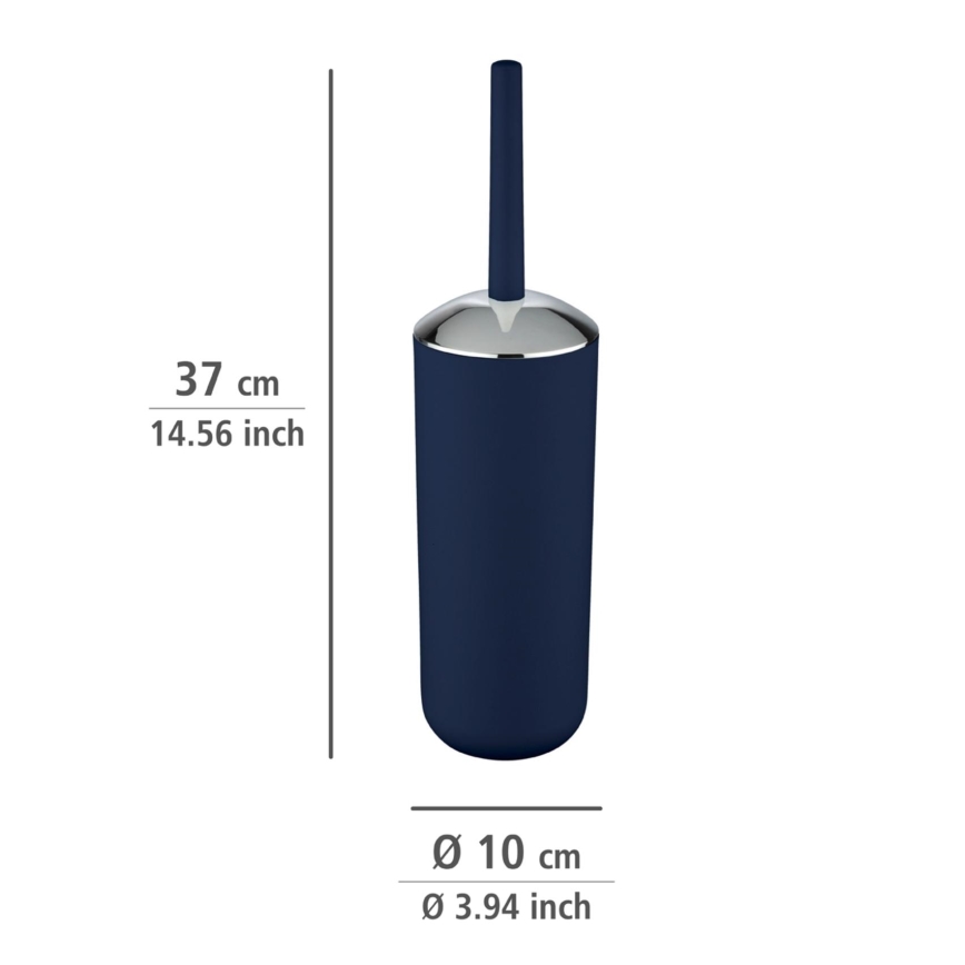 WENKO 22522100 - Escova de WC BRASIL 10x37 cm azul/cromado brilhante