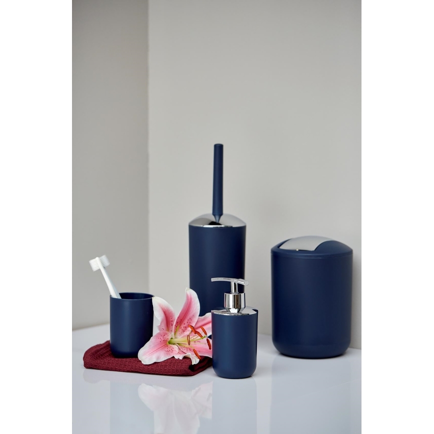 WENKO 22522100 - Escova de WC BRASIL 10x37 cm azul/cromado brilhante
