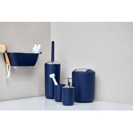 WENKO 22522100 - Escova de WC BRASIL 10x37 cm azul/cromado brilhante