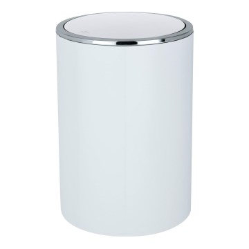 WENKO 22554100 - Cesto INCA 18,5x25,5 cm branco/cromado brilhante