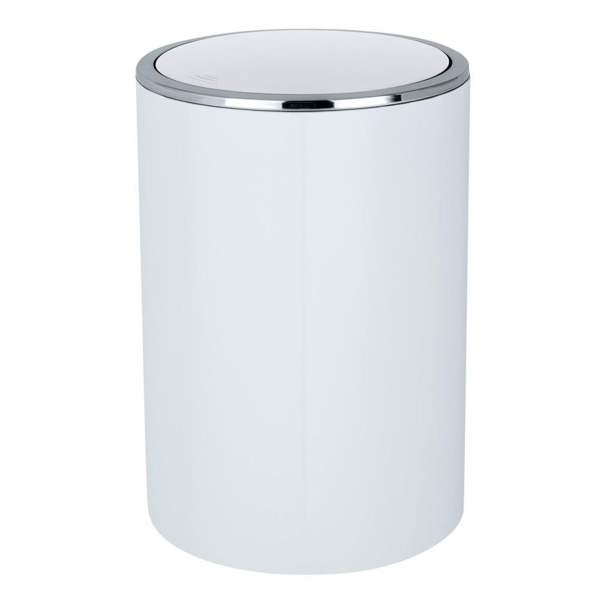 WENKO 22554100 - Cesto INCA 18,5x25,5 cm branco/cromado brilhante