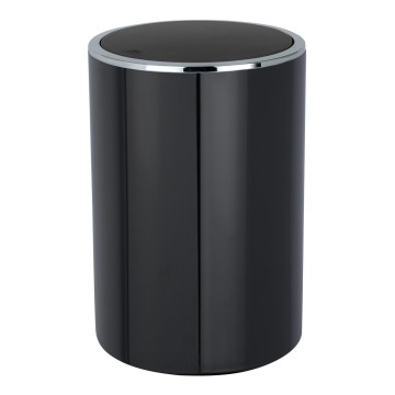 WENKO 22558100 - Cesto INCA 18,5x25,5 cm preto/cromado brilhante