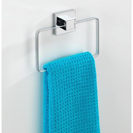 WENKO 22689100-Suporte para toalhas VACUUM-LOC QUADRO ED 18,5x14 cm prateado/cromado brilhante