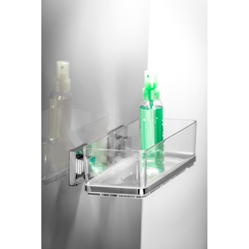 WENKO 22692100-Prateleira VACUUM-LOC QUADRO ED 25,5x14 cm prateada/transparente