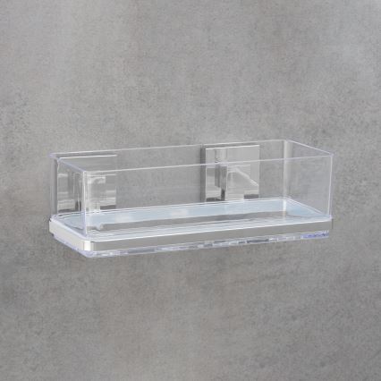 WENKO 22692100-Prateleira VACUUM-LOC QUADRO ED 25,5x14 cm prateada/transparente