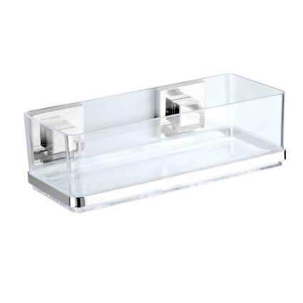WENKO 22692100-Prateleira VACUUM-LOC QUADRO ED 25,5x14 cm prateada/transparente